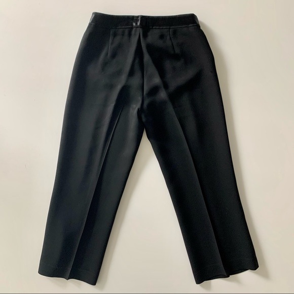 Teenflo Black High Waisted Cropped Pleated Pants - Picture 2 of 4